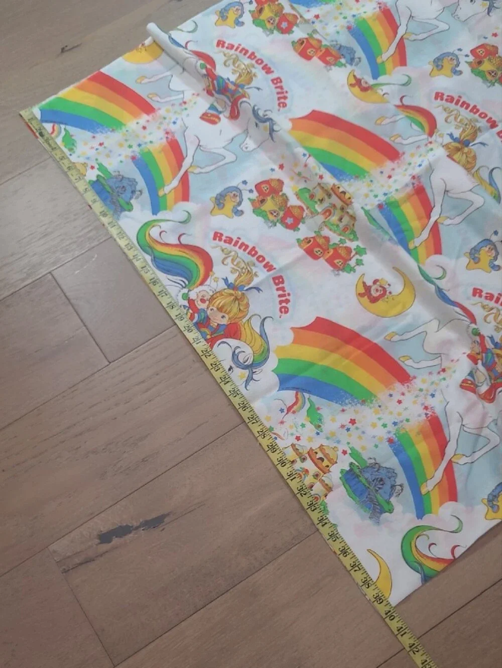 EUC Rainbow Brite Vintage 1980's Twin Size Flat Sheet Women's/Girls Top Sheet